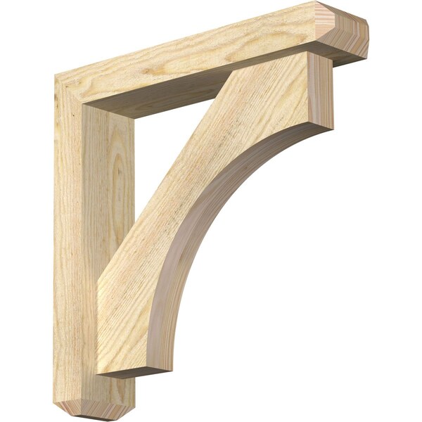 Ekena Millwork Westlake Craftsman Rough Sawn Bracket w/ Offset Brace, Douglas Fir, 4"W x 18"D x 18"H BKT0402X18X18WTL04RDF - main
